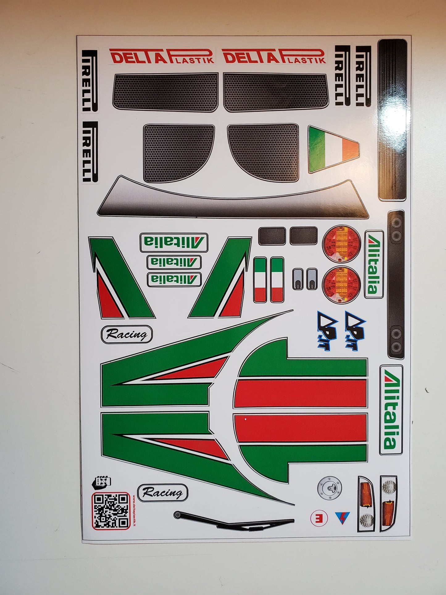 LANCIA STRATOS 1/8 SCALE GT CLEAR RC CAR BODY - 0116