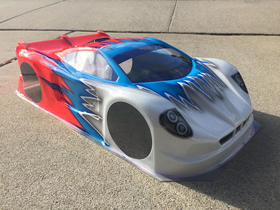 MASERATI MC12 CORSA 1/8 CLEAR RC CAR BODY - 0177