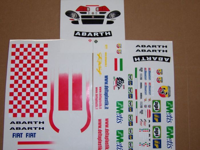 Delta Plastik FT004 - Fiat Abarth (new) 1/10 scale 200mm RC car body