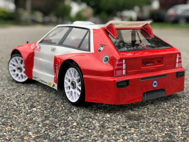 LANCIA DELTA INTEGRALE 1/8 SCALE GT CLEAR RC CAR BODY - 0109