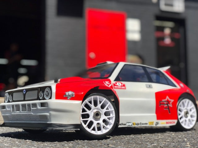 LANCIA DELTA INTEGRALE 1/8 SCALE GT CLEAR RC CAR BODY - 0109