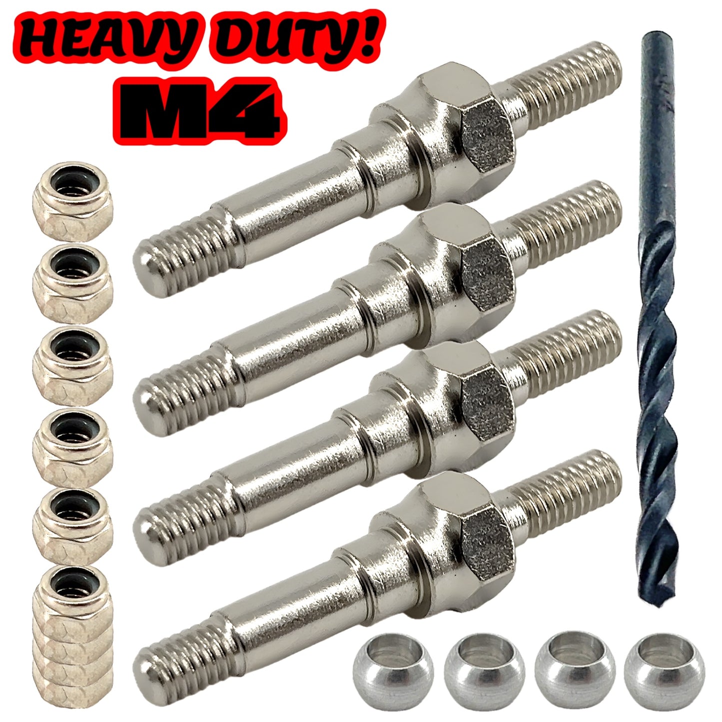 Perfect Pass RC Heavy Duty 4MM Shock Standoff Set For Arrma 6S