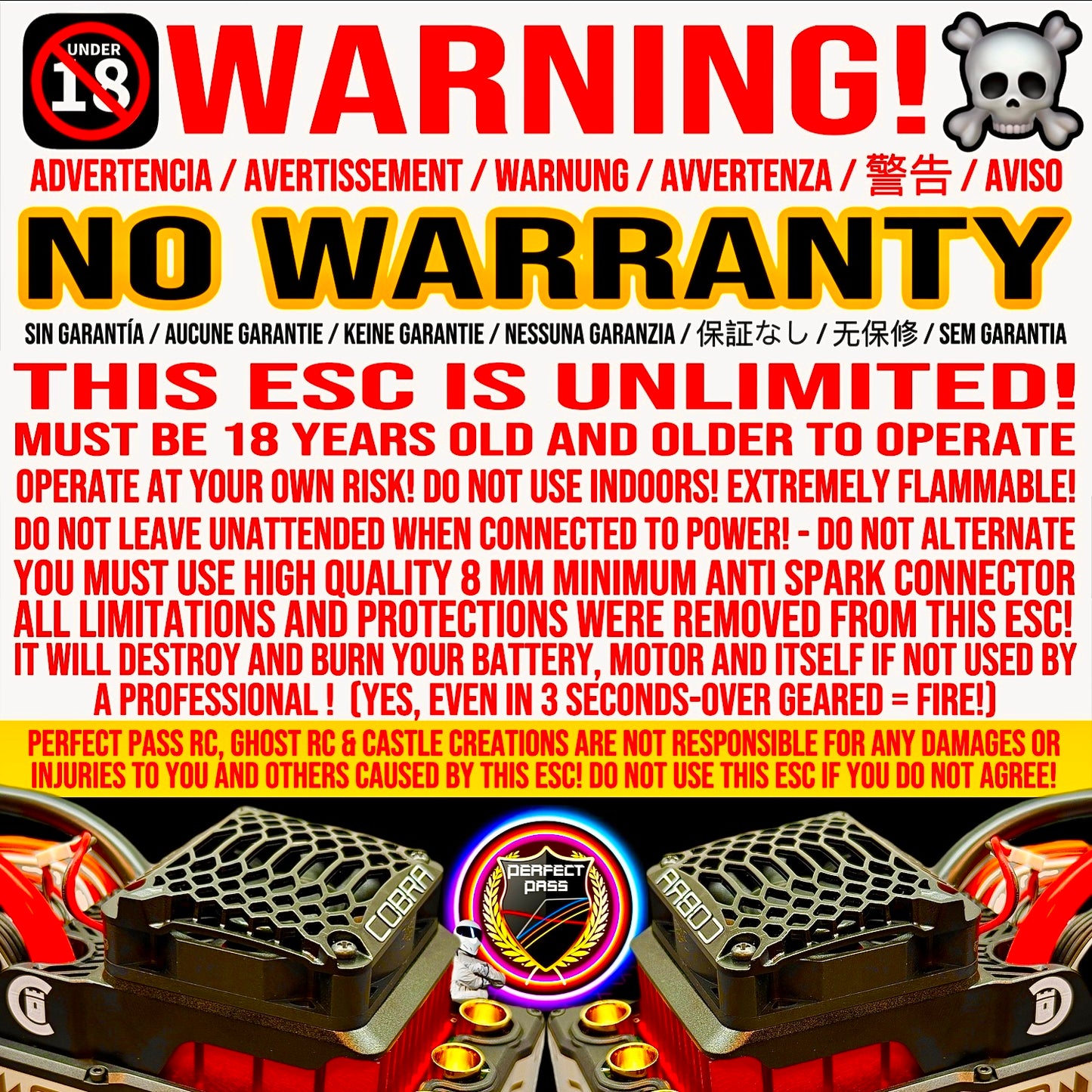 Cobra 5 ACE ESC by Castle Creations, Ghost RC & Perfect Pass RC