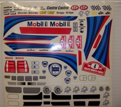 LANCIA DELTA INTEGRALE 1/8 SCALE GT CLEAR RC CAR BODY - 0109