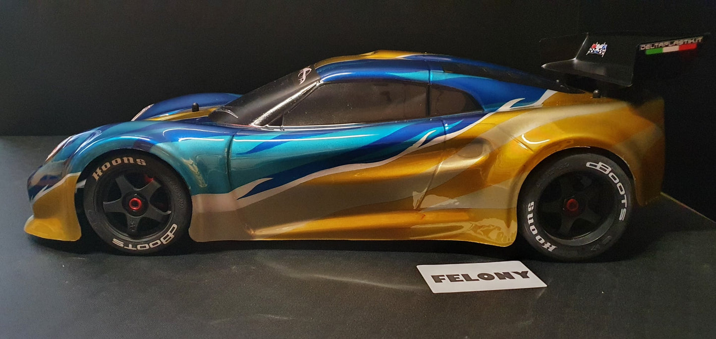 LOTUS ELISE 1/7 SCALE CLEAR RC CAR BODY - 8509
