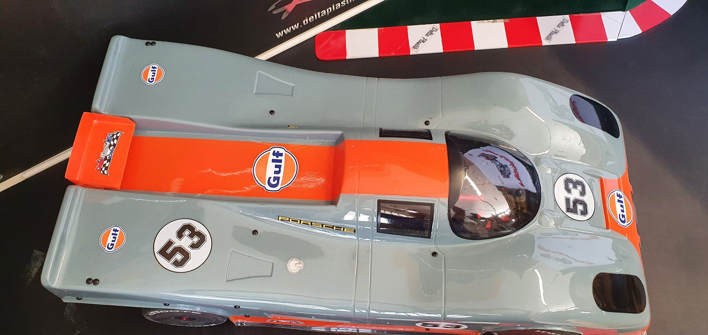 PORSCHE 917 1/7 SCALE CLEAR RC CAR BODY - 8508