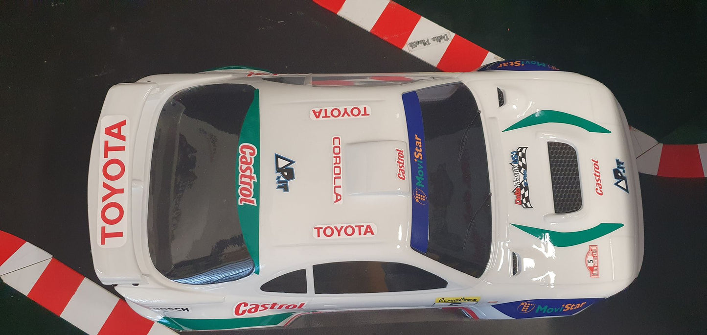 TOYOTA CELICA 4R RALLY CLEAR RC CAR BODY - 1/10 TRAXXAS RALLY - 5000