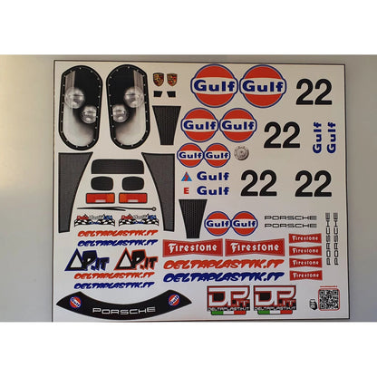 PORSCHE 917 1/7 SCALE CLEAR RC CAR BODY - 8508