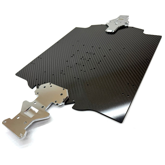 7075 Aluminum Reinforced Carbon Fiber GT Chassis For 1/7 Arrma