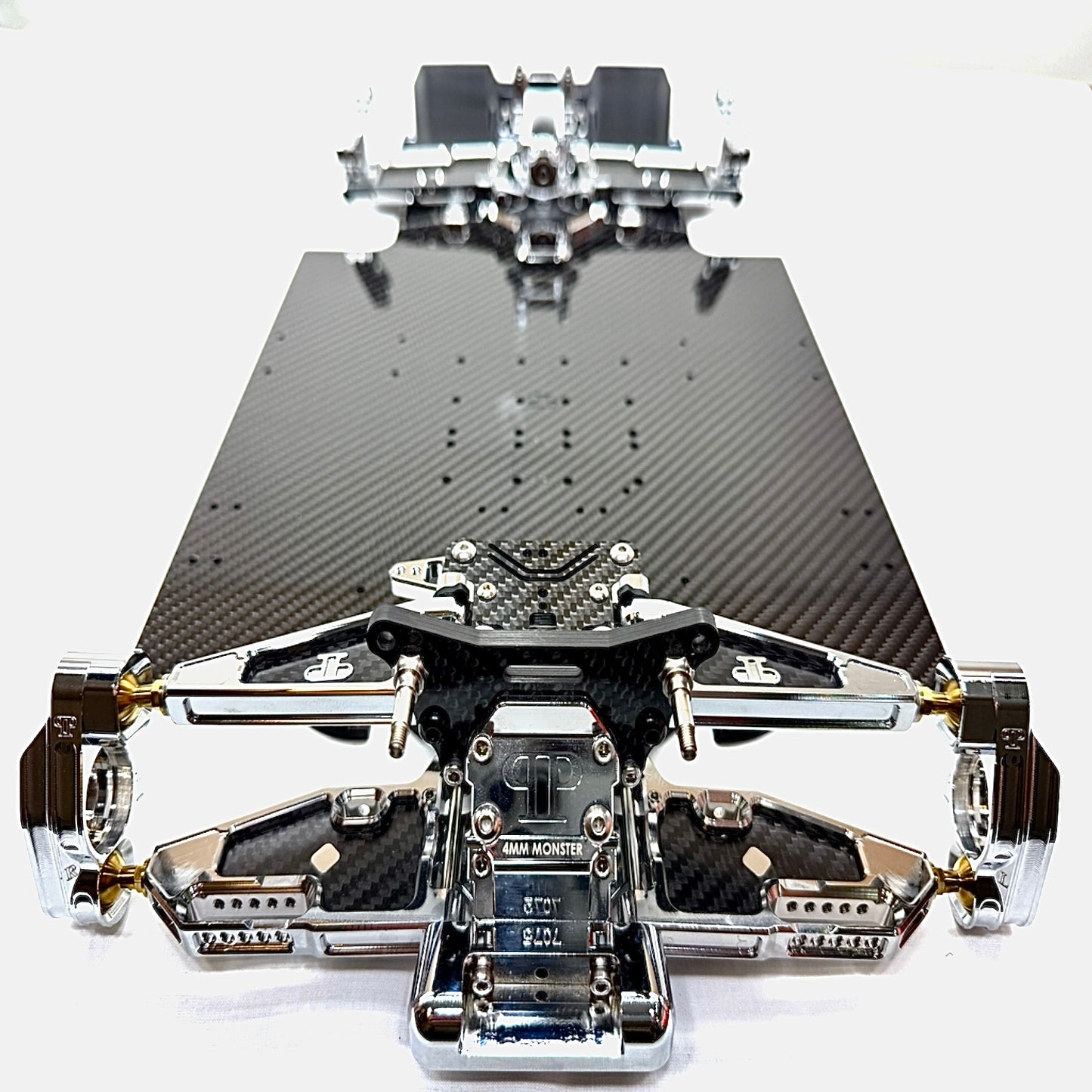 7075 Aluminum Reinforced Carbon Fiber GT Chassis For 1/7 Arrma