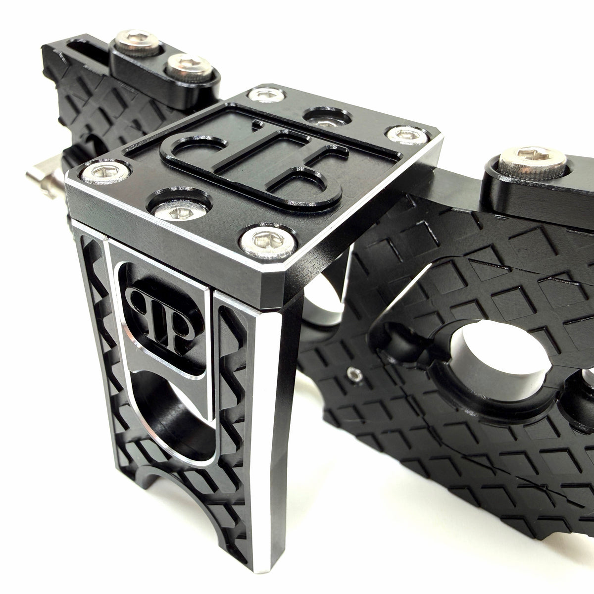 7075 Aluminum Adjustable Dual Motor Mount for ARRMA 6S / 1/7 Scale (Limitless, Infraction, Felony) – Chrome, Silver, Black