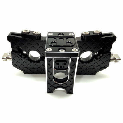 7075 Aluminum Adjustable Dual Motor Mount for ARRMA 6S / 1/7 Scale (Limitless, Infraction, Felony) – Chrome, Silver, Black