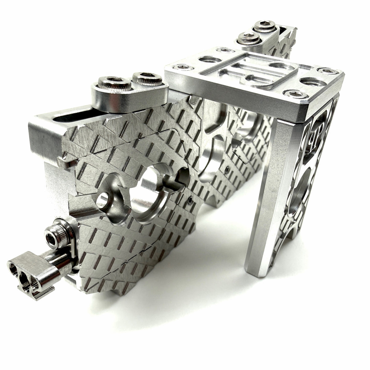 7075 Aluminum Adjustable Dual Motor Mount for ARRMA 6S / 1/7 Scale (Limitless, Infraction, Felony) – Chrome, Silver, Black