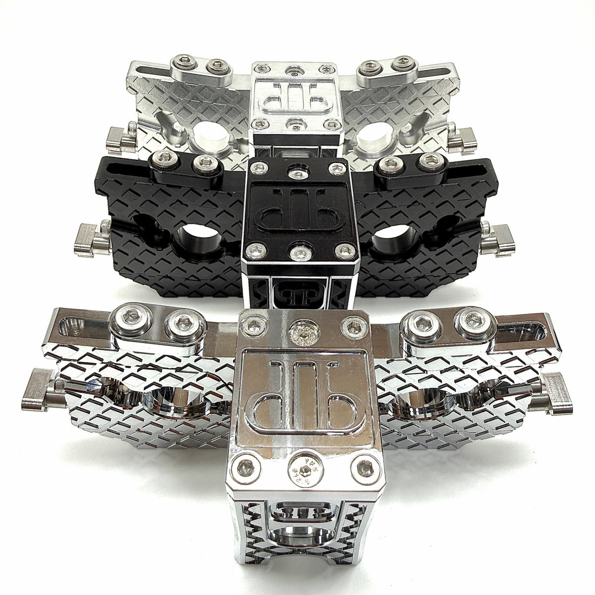 7075 Aluminum Adjustable Dual Motor Mount for ARRMA 6S / 1/7 Scale (Limitless, Infraction, Felony) – Chrome, Silver, Black