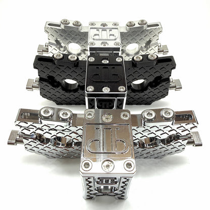 7075 Aluminum Adjustable Dual Motor Mount for ARRMA 6S / 1/7 Scale (Limitless, Infraction, Felony) – Chrome, Silver, Black