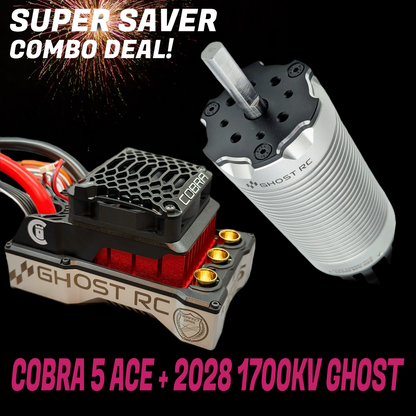 Castle Creations Ghost RC Perfect Pass RC Cobra 5 ACE & 2028 1700KV Motor Combo