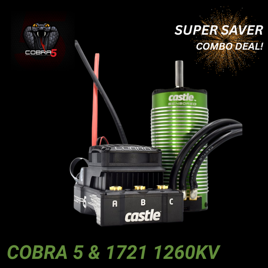 Castle Creations Cobra 5 ESC & 1721 1260KV Motor Combo