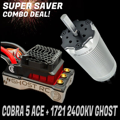 Castle Creations Ghost RC Perfect Pass RC Cobra 5 ACE & 1721 2400KV Motor Combo