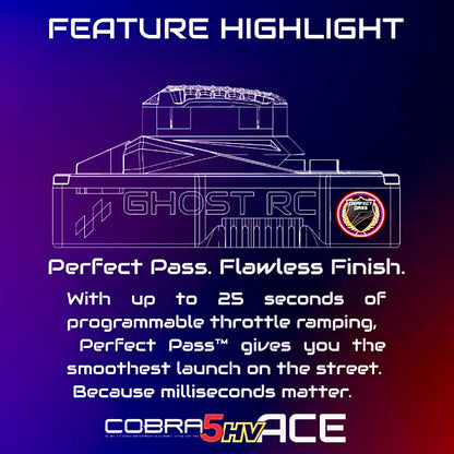 Castle Creations Ghost RC Perfect Pass RC Cobra 5 ACE HV & 2028 1700KV Motor Combo