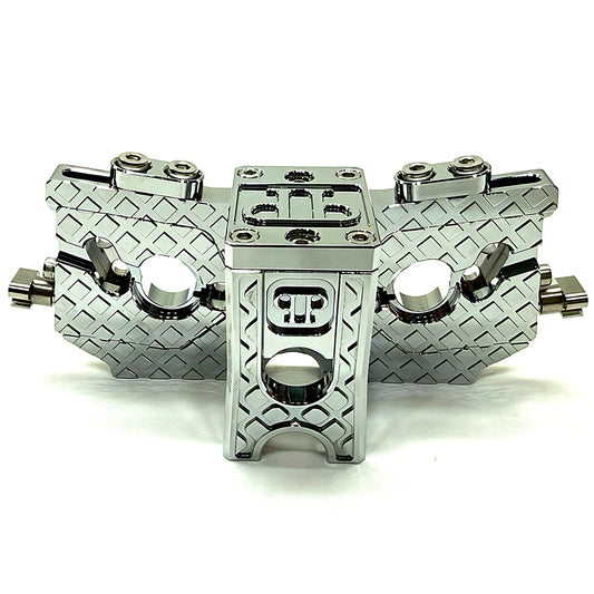 7075 Aluminum Adjustable Dual Motor Mount for ARRMA 6S / 1/7 Scale (Limitless, Infraction, Felony) – Chrome, Silver, Black