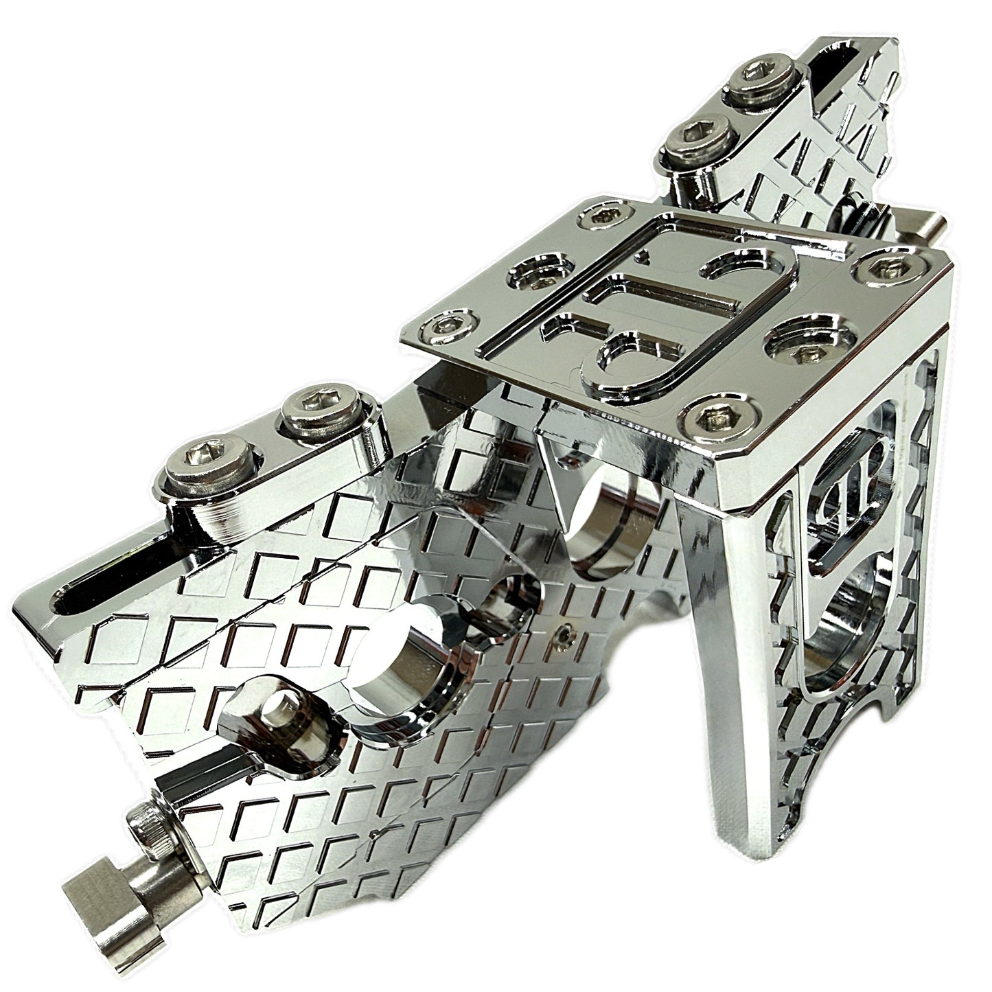 7075 Aluminum Adjustable Dual Motor Mount for ARRMA 6S / 1/7 Scale (Limitless, Infraction, Felony) – Chrome, Silver, Black