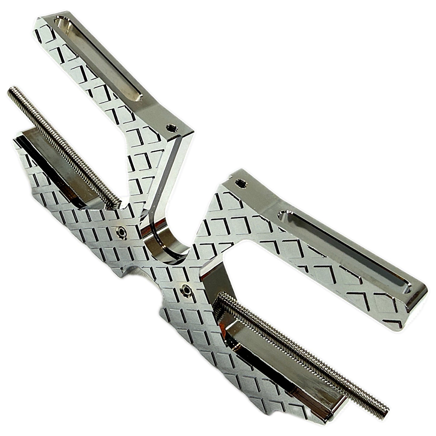 7075 Aluminum Adjustable Dual Motor Mount for ARRMA 6S / 1/7 Scale (Limitless, Infraction, Felony) – Chrome, Silver, Black