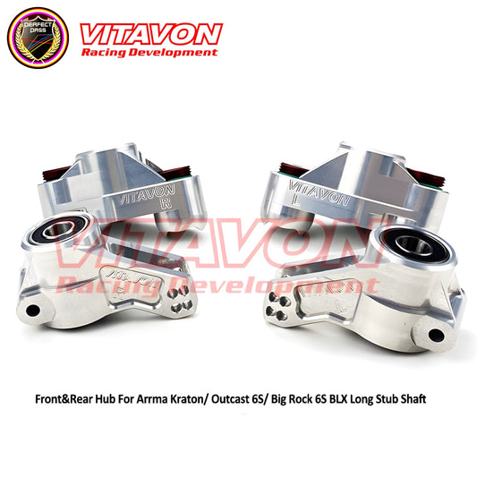 Vitavon Arrma 6S 7075 Aluminum Front & Rear Hubs For Kraton/Outcast/Big rock/Notorious