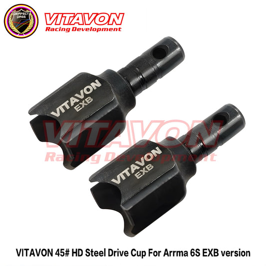 Vitavon Heavy Duty Drive Cups 45# Steel For Arrma 6S EXB Versions Only!
