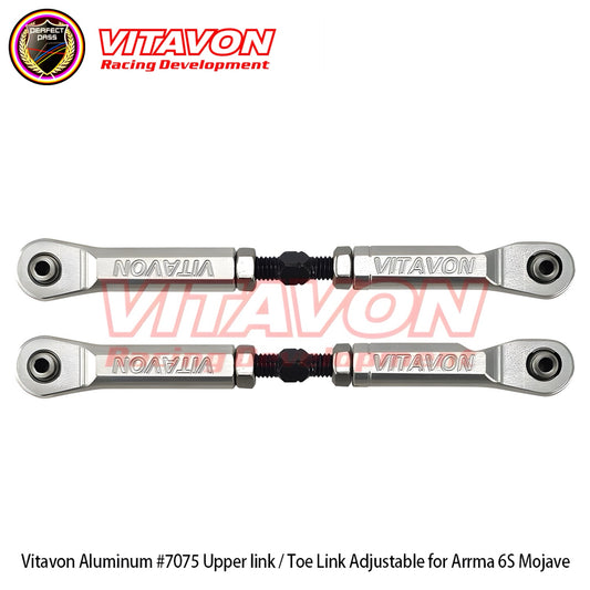 VItavon 7075 Aluminum Adjustable Upper Link / Toe Link For Arrma 6S READ Description!