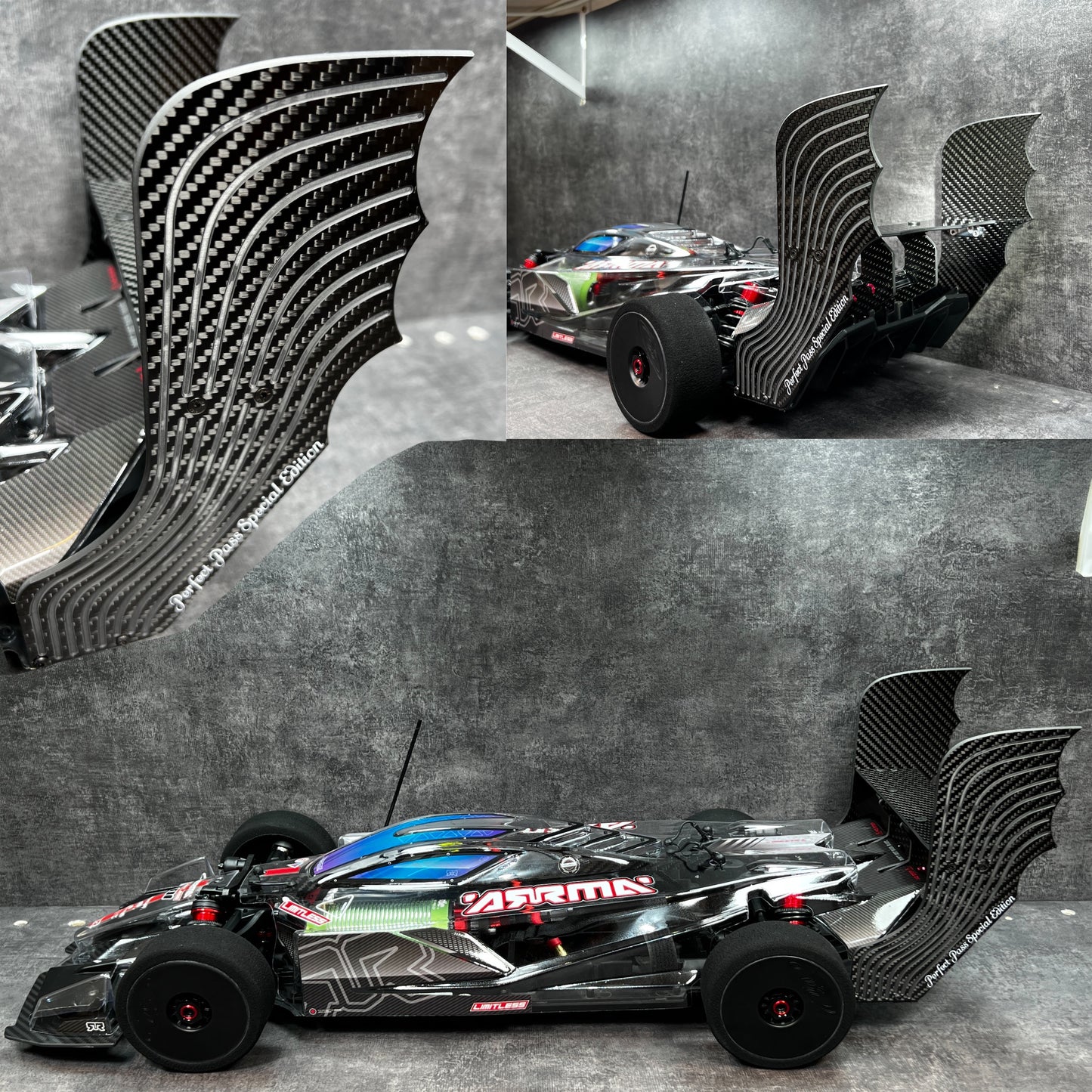 Arrma 1/7 Rear Wing Raz Shifrin Batwing 200MPH +