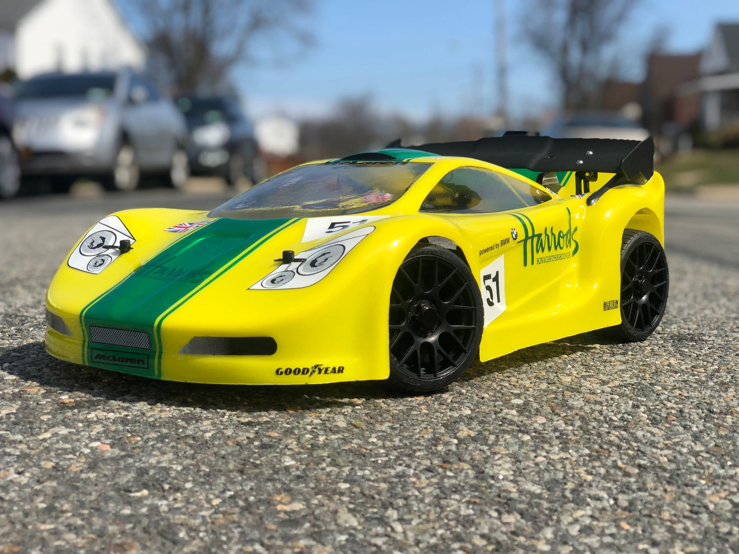 MCLAREN 2 1/8 SCALE GT CLEAR RC CAR BODY - 0122