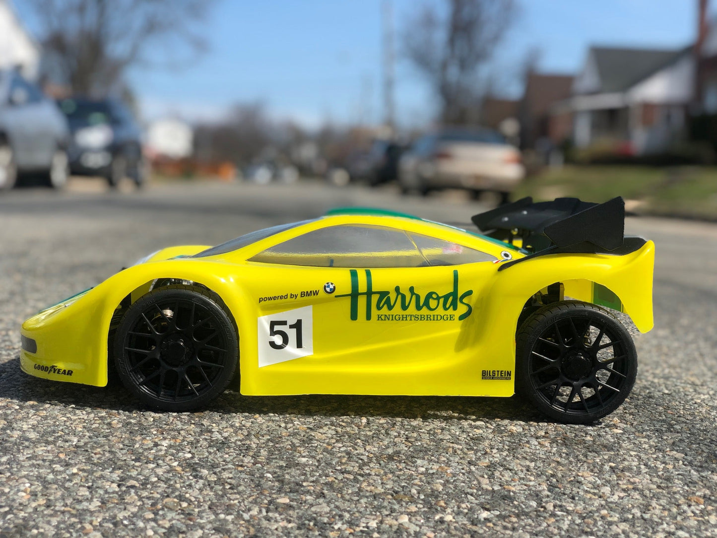 MCLAREN 2 1/8 SCALE GT CLEAR RC CAR BODY - 0122