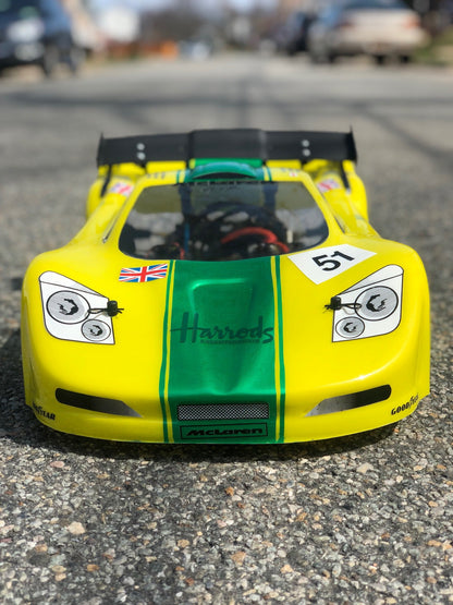 MCLAREN 2 1/8 SCALE GT CLEAR RC CAR BODY - 0122
