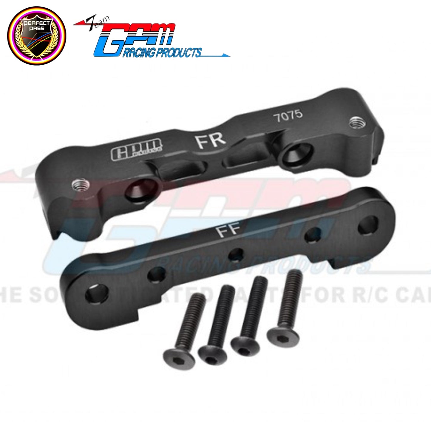 GPM ARRMA 6S BLX Aluminum Front Lower Suspension Mount - 6pc set - Silver