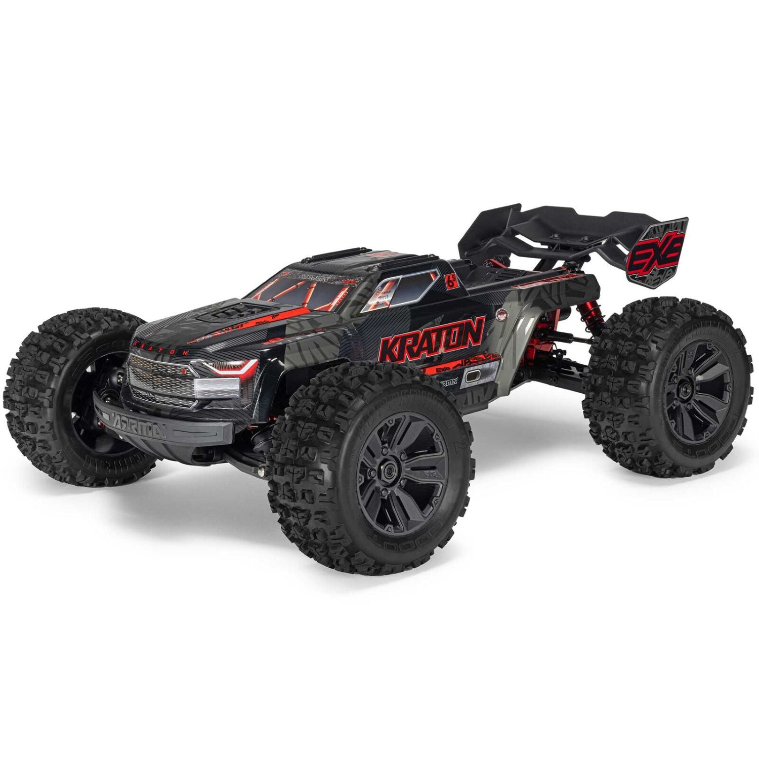 1/8 ARRMA KRATON 6S EXB 4X4 RTR Brushless Speed Truck - Black and red remote control car