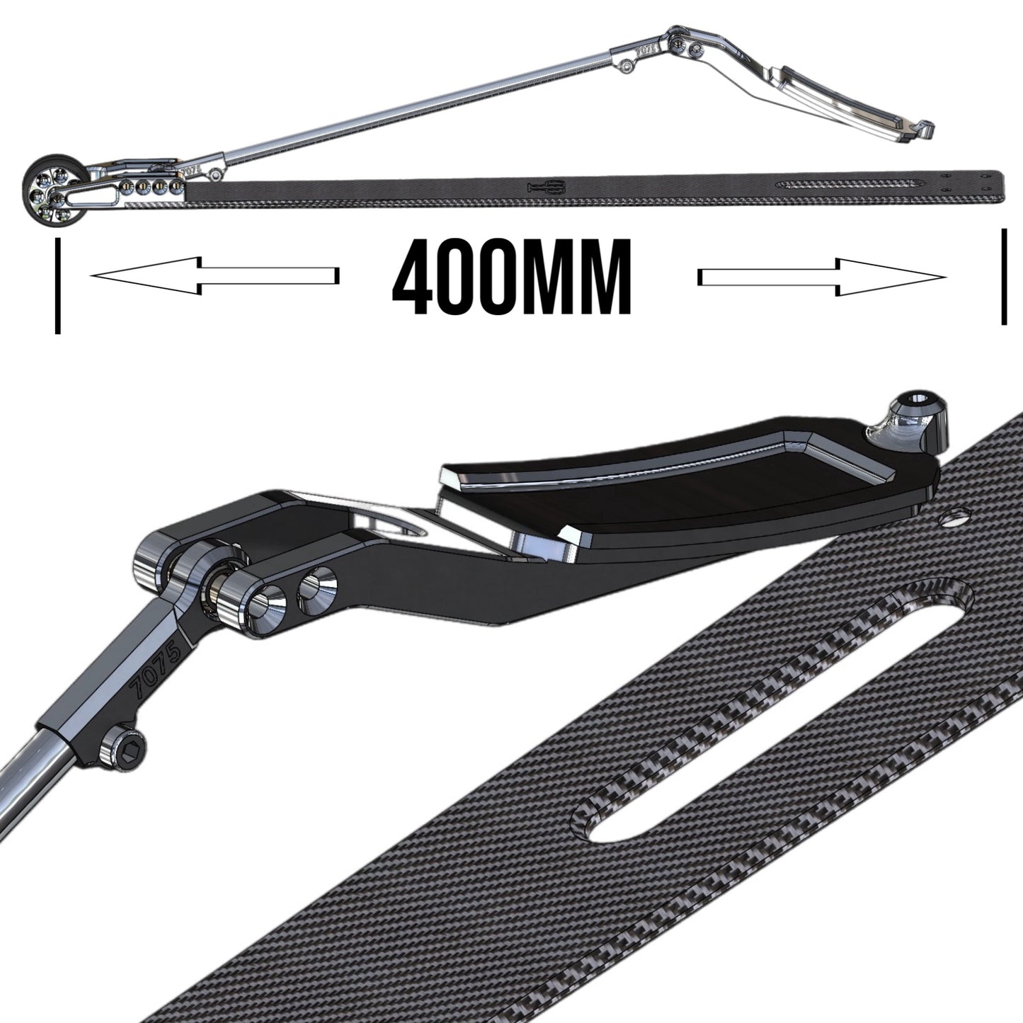 Perfect Pass RC Wheelie Bar for ARRMA 1/7 Limitless, Infraction, Felony Drag Racing