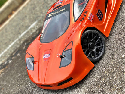 MCLAREN 2 1/8 SCALE GT CLEAR RC CAR BODY - 0122