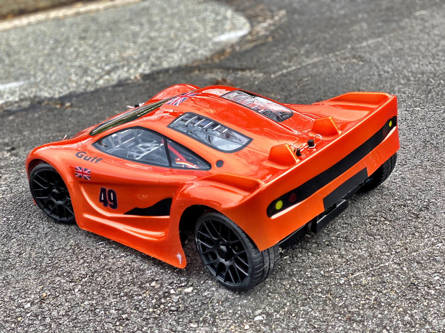 MCLAREN 2 1/8 SCALE GT CLEAR RC CAR BODY - 0122