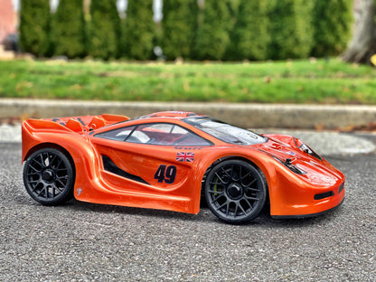 MCLAREN 2 1/8 SCALE GT CLEAR RC CAR BODY - 0122
