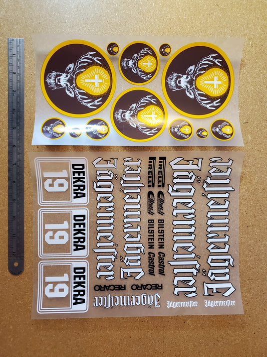 D1 1/7- 1/8 scale Jagermeister Livery Decals
