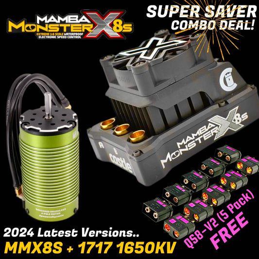 Castle Creations Mamba Monster X 8S ESC & 1717 1650KV Motor Combo + GIFT!