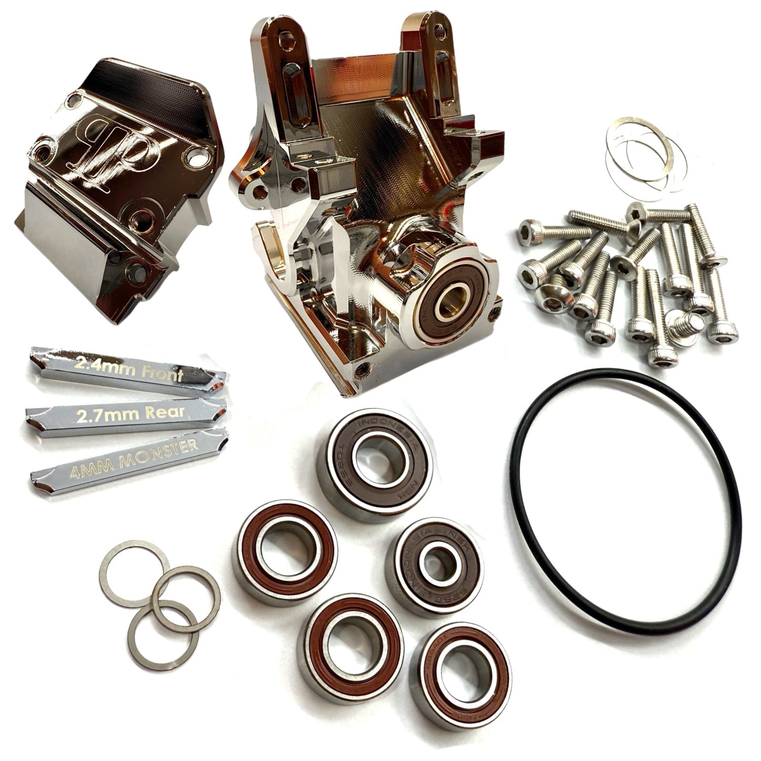 Complete 7075 Aluminum Bulkhead Kit for ARRMA Limitless / Infraction / Felony – Bearings, Hardware, and Shims Included