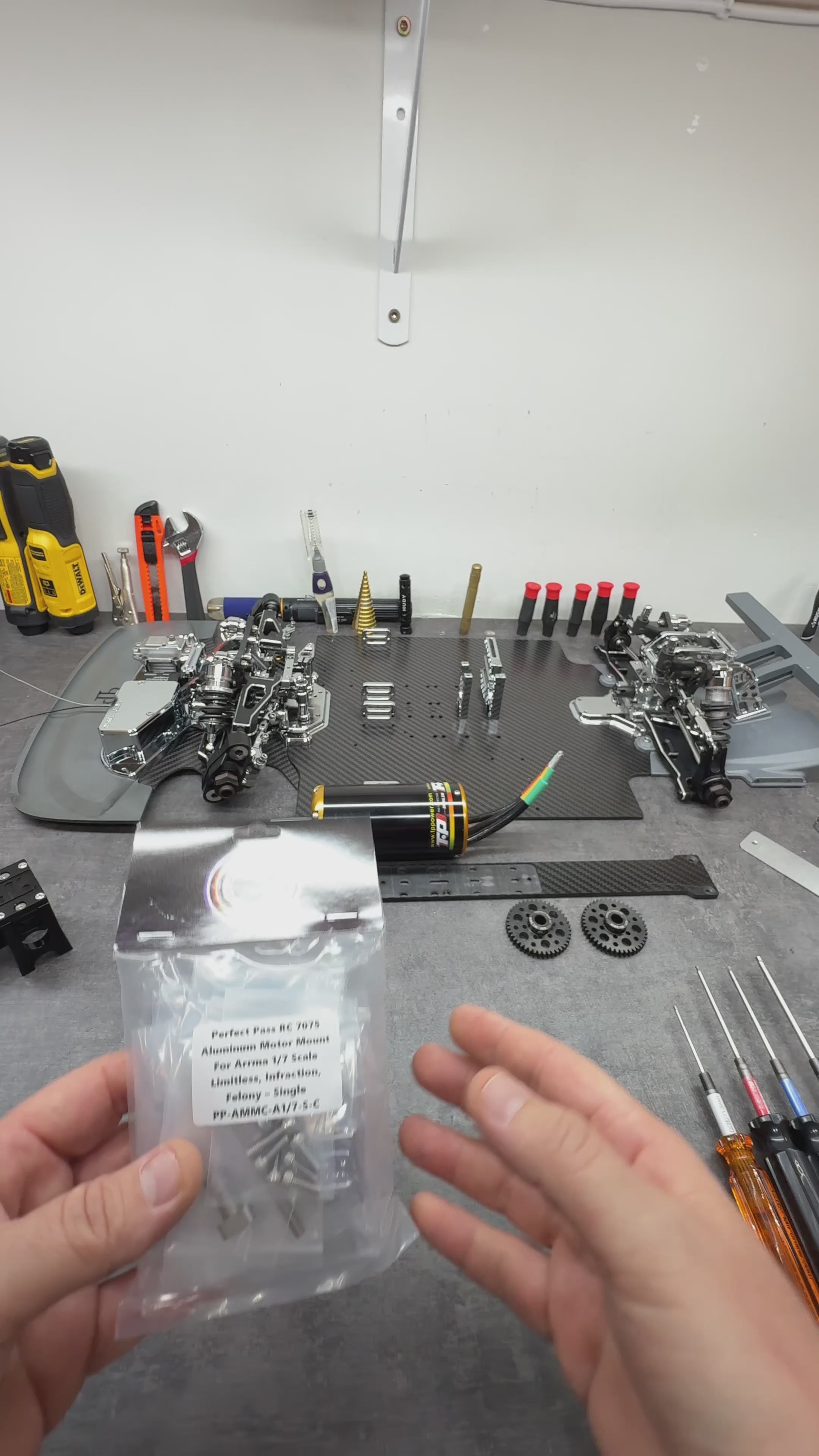 Perfect Pass RC 7075 Aluminum Adjustable Motor Mount for ARRMA 6S