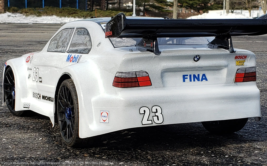 BMW M3 1/8 SCALE GT RC CLEAR CAR BODY - 0137