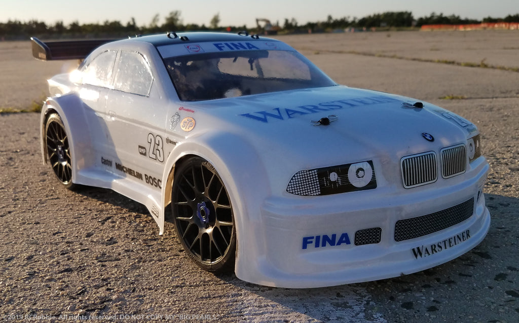 BMW M3 1/8 SCALE GT RC CLEAR CAR BODY - 0137