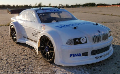 BMW M3 1/8 SCALE GT RC CLEAR CAR BODY - 0137