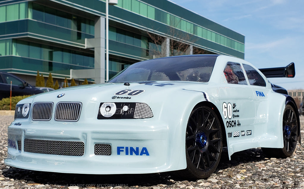 BMW M3 1/8 SCALE GT RC CLEAR CAR BODY - 0137