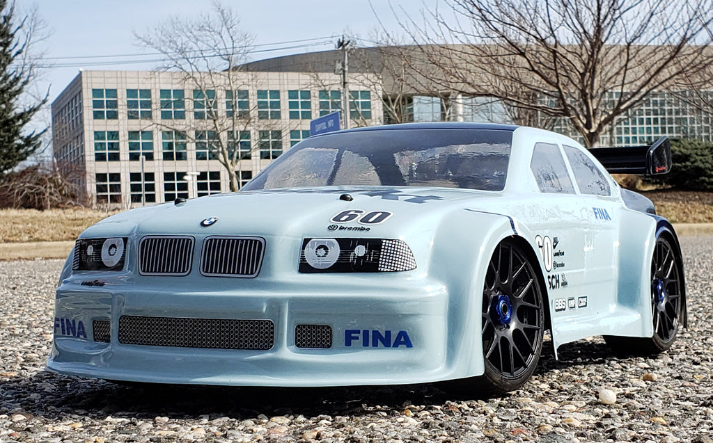 BMW M3 1/8 SCALE GT RC CLEAR CAR BODY - 0137