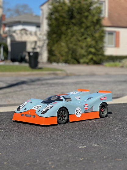 PORSCHE 917 1/7 SCALE CLEAR RC CAR BODY - 8508